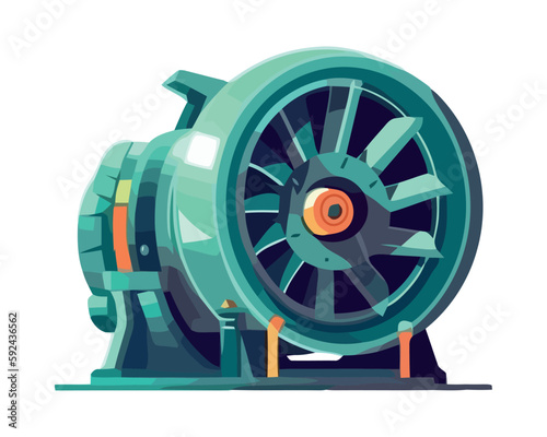 Steel machinery turning in a modern factory