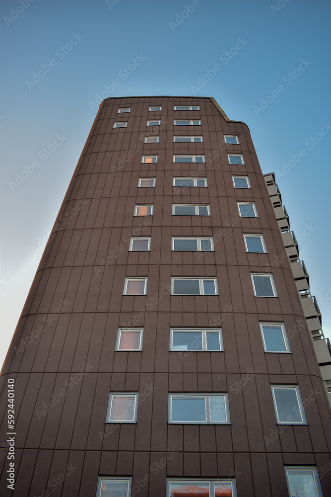 KIRUNA, SWEDEN - APRIL 13: 2023 Swedish mining city Kiruna in northern Scandinavia.