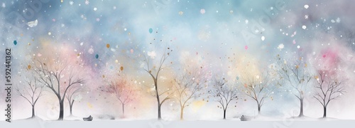 Pastel Christmas: Festive Soft Background Design. Generative AI. © Henry Letham