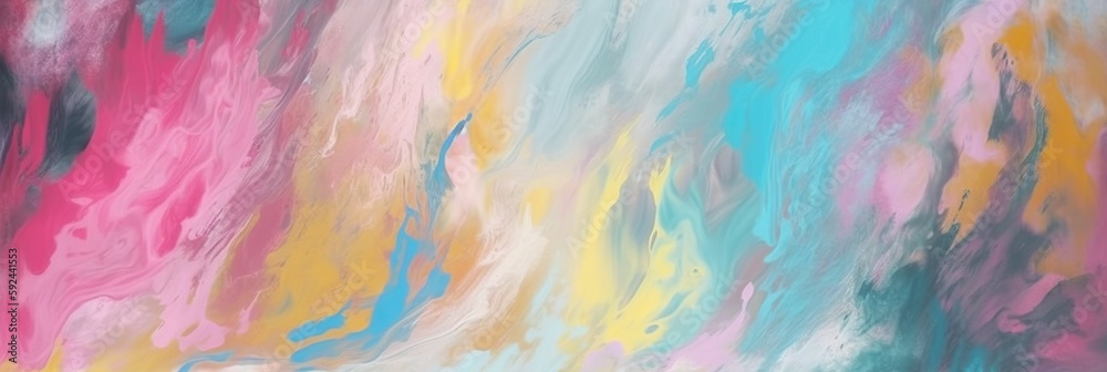 Abstract Pastel Design Background with Watercolor Painted Colors. Generative AI.