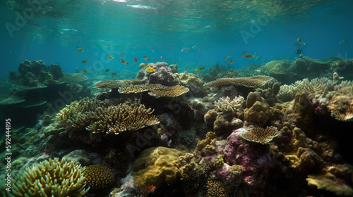 Image of reef in daylight. Space to place text. © Gabi