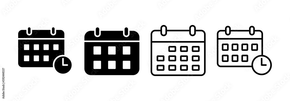 Calendar icon vector for web and mobile app. Calender sign and symbol. Schedule icon symbol