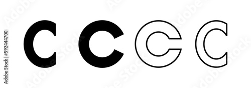 Copyright icon vector for web and mobile app. copyright sign and symbol