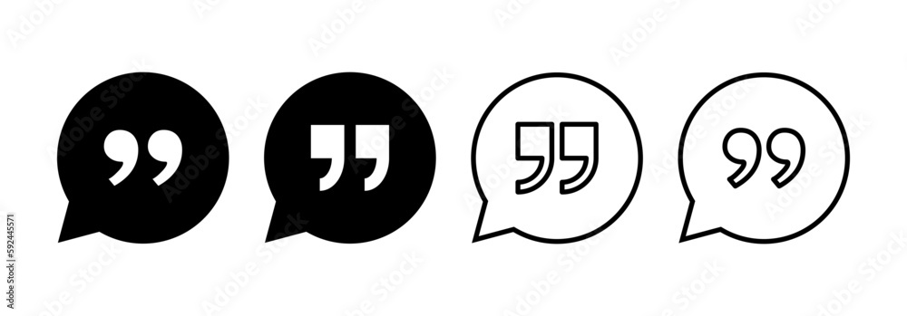 Quote icon vector for web and mobile app. Quotation mark sign and ...