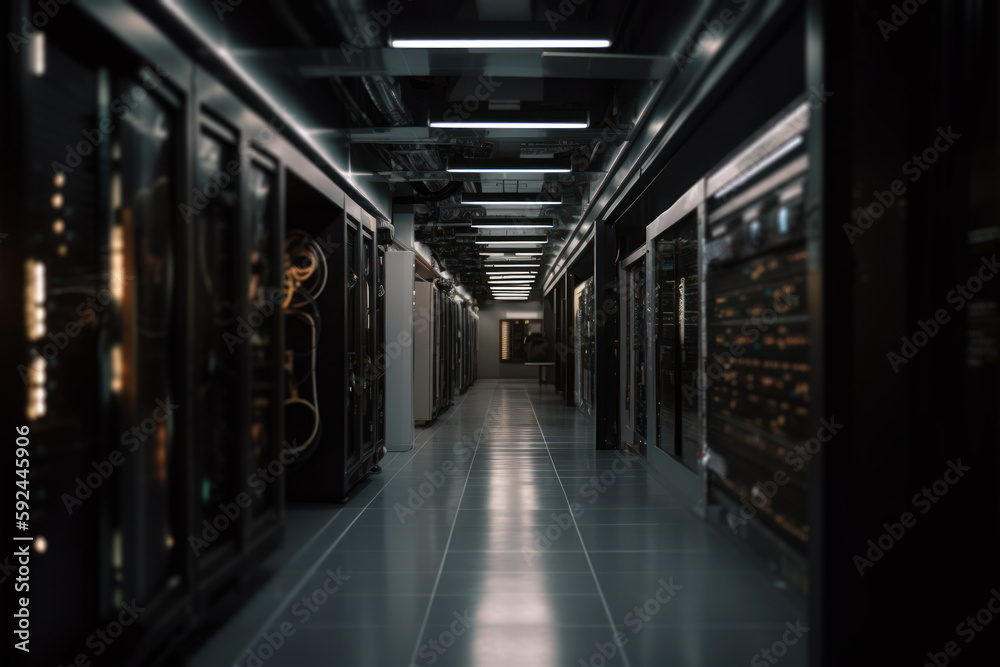 server corridor room generative ai server corridor room generative ai