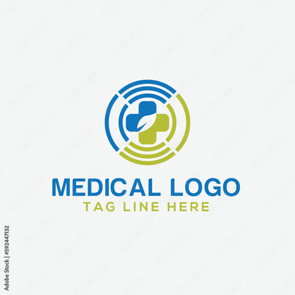 Medical pharmacy logo template
