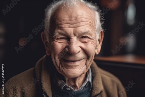 Portrait of a smiling senior man. Elderly people concept. © Robert MEYNER