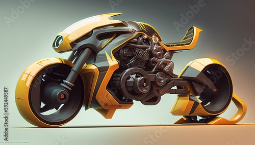 futuristic modern motorcycle concept by ai generative
