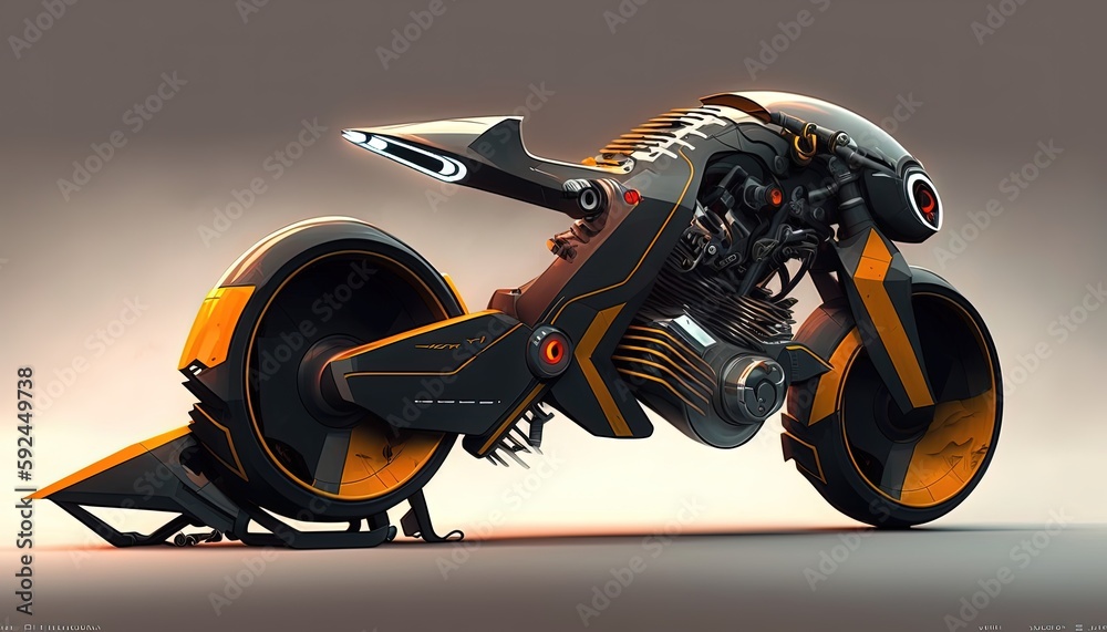 futuristic modern motorcycle concept by ai generative futuristic modern motorcycle concept by ai generative