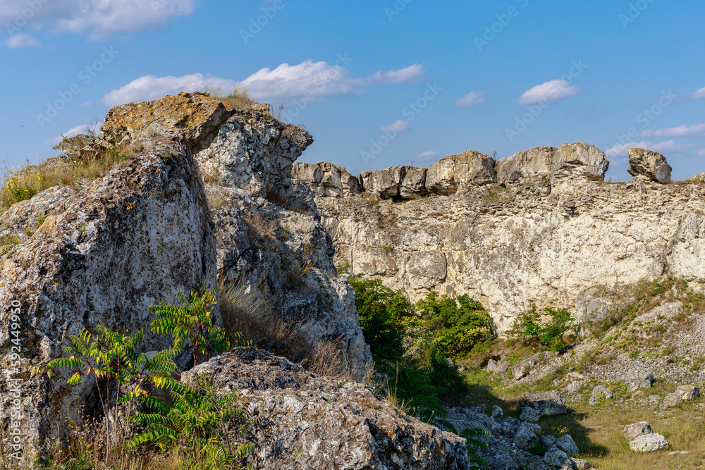 Wild rocky and mountainous nature of Eastern Europe. Landscape background