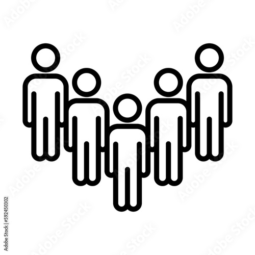 People  Crowd Icon Design Vector template illustration