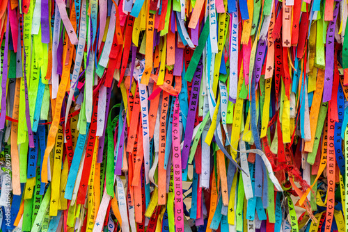 Fitas coloridas do Senhor do Bonfim em Salvador da Bahia - Na Igreja do Bonfim
