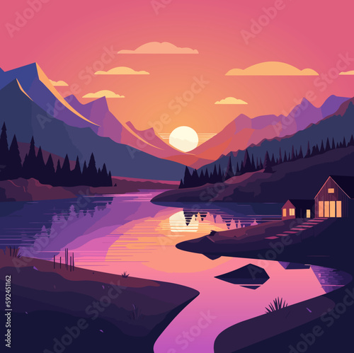 River Sunset