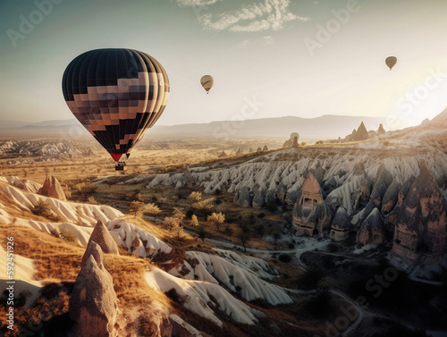 Captivating Hot Air Balloon Ride Over Cappadocia - generative ai