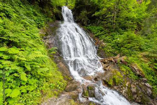 Teufelsbach Wasserfall,  Fellimännlestraße. Silbertal, State of Vorarlberg, Austria