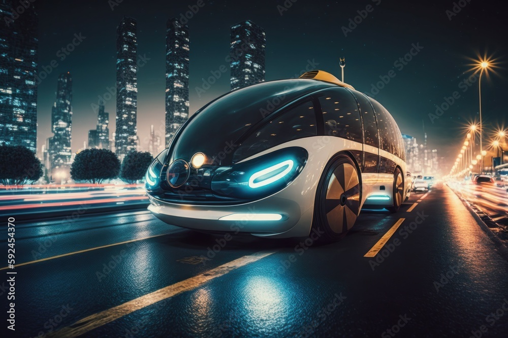 Future of urban autonomous mobility taxi cab car, Public transportation ...
