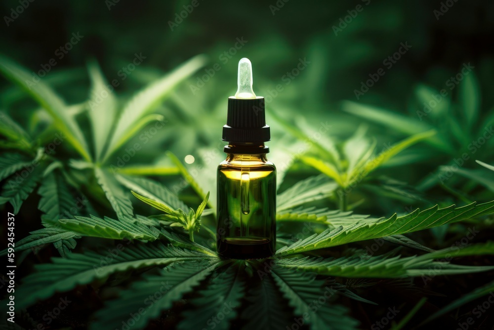 Medical cannabis CBD, selective focus. AI generated, human enhanced Medical cannabis CBD, selective focus. AI generated, human enhanced