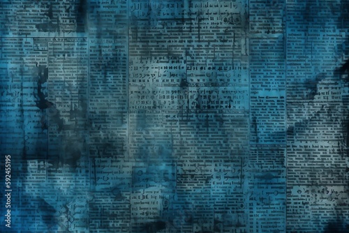 an old piece of blue paper  digital neo-expressionism  coded patterns  post-apocalyptic backdrops wallpaper. generative AI