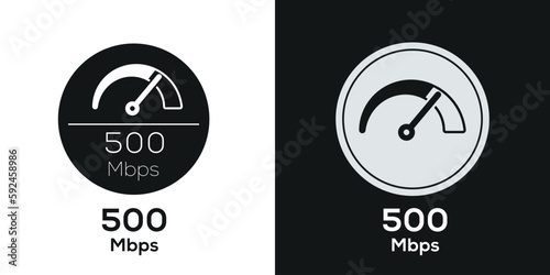 (500 Mbps) Megabits per second Icon, Vector sign.