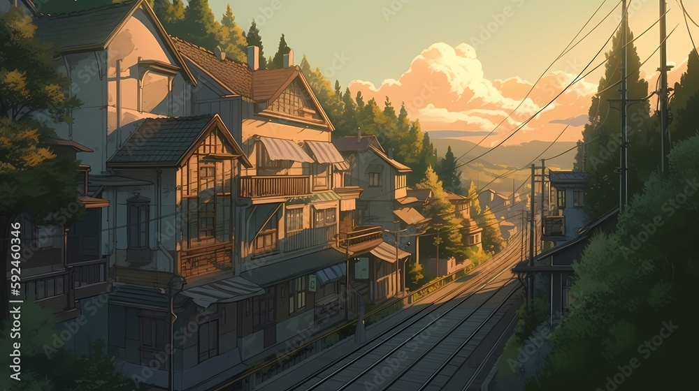 Old Town Clinic | Anime backgrounds wallpapers, Anime background, City  background