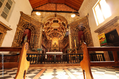 Rio de Janeiro, RJ, Brazil, 04.13.2023 - The Franciscan Monastery of Saint Anthony, founded in 1615 in the Centro district photo