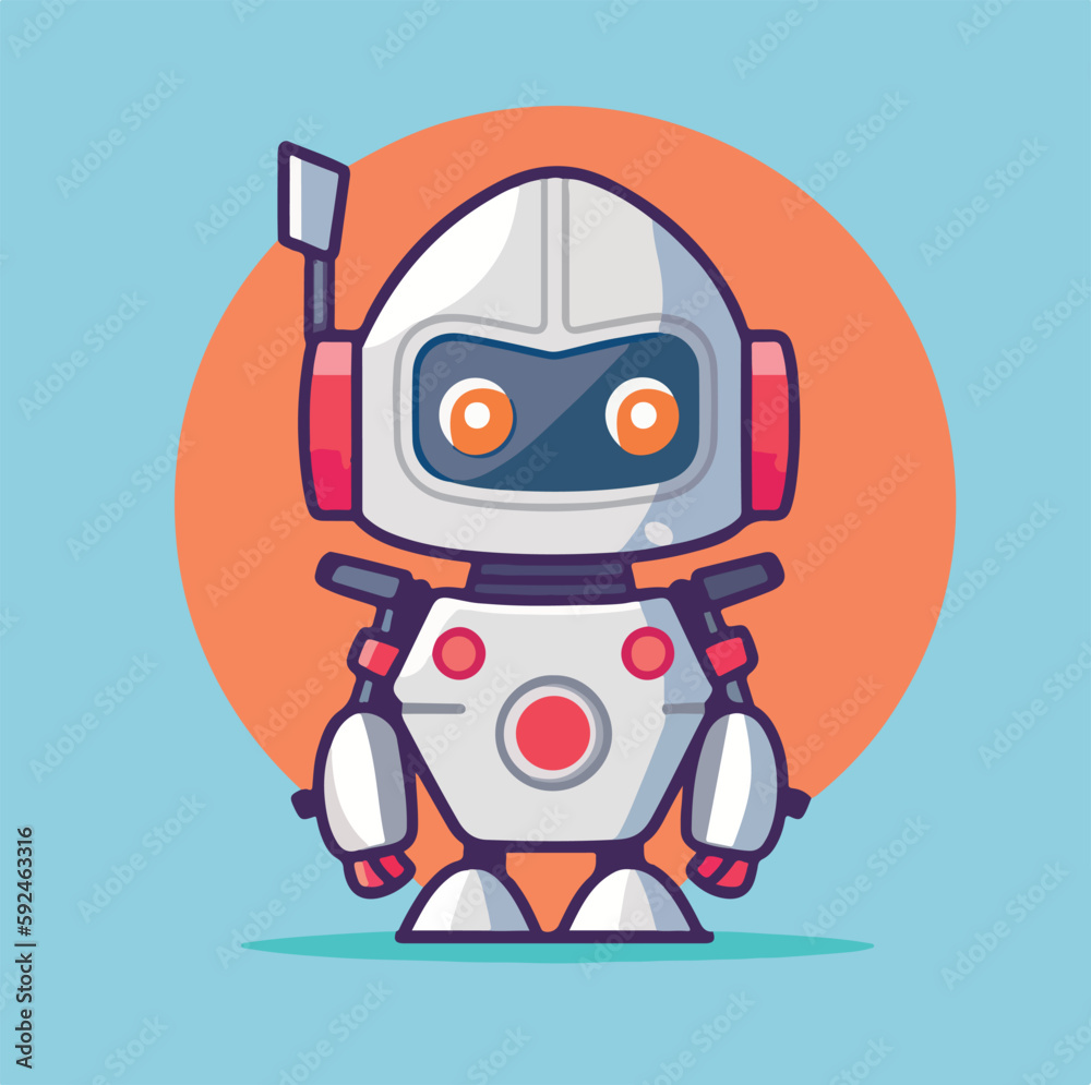 Robot Artificial Intelligence illustration vector eps 10