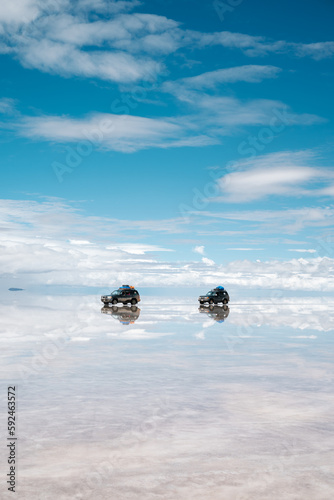 Photography Camionetas pickup en salar de uyuni