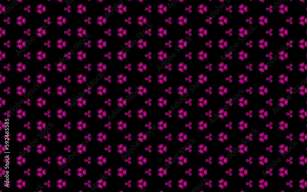 Illustration of pink repeating patterns on a black background Illustration of pink repeating patterns on a black background