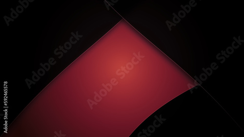 Illustration of a red sharp shape with effects on a black background