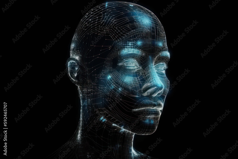 3d rendered illustration of a human head ai 3d rendered illustration of a human head ai