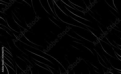 Illustration of a black background with light wavy line shiny patterns