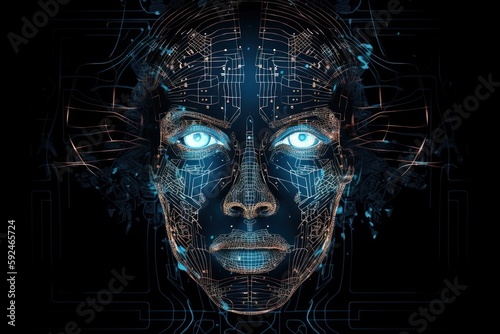 3d rendered illustration of a human head ai