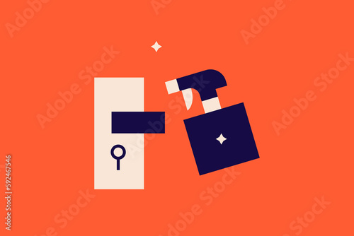 Geometric antiseptic illustration. in flat style design. Vector flat icon.