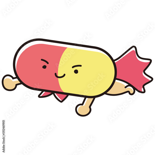 シンプルでかわいい薬のキャラクター