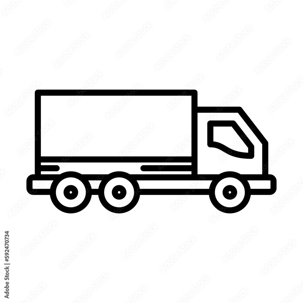 Truck Icon Logo Design Vector Template Illustration Sign And Symbol Pixels Perfect