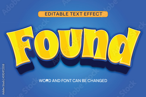 Text Effect Found Vector Editable
