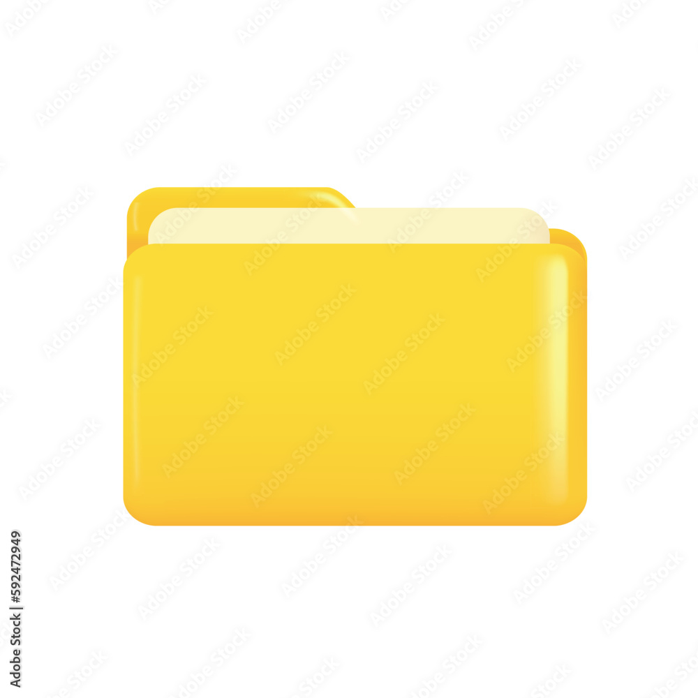 Open folder with documents. Vector.
