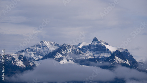 snow covered mountains