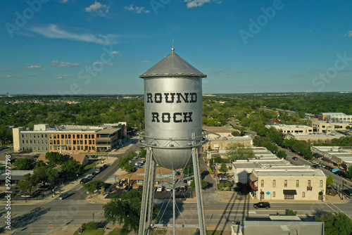 Water tower in Round Rock, Texas Fototapeta
