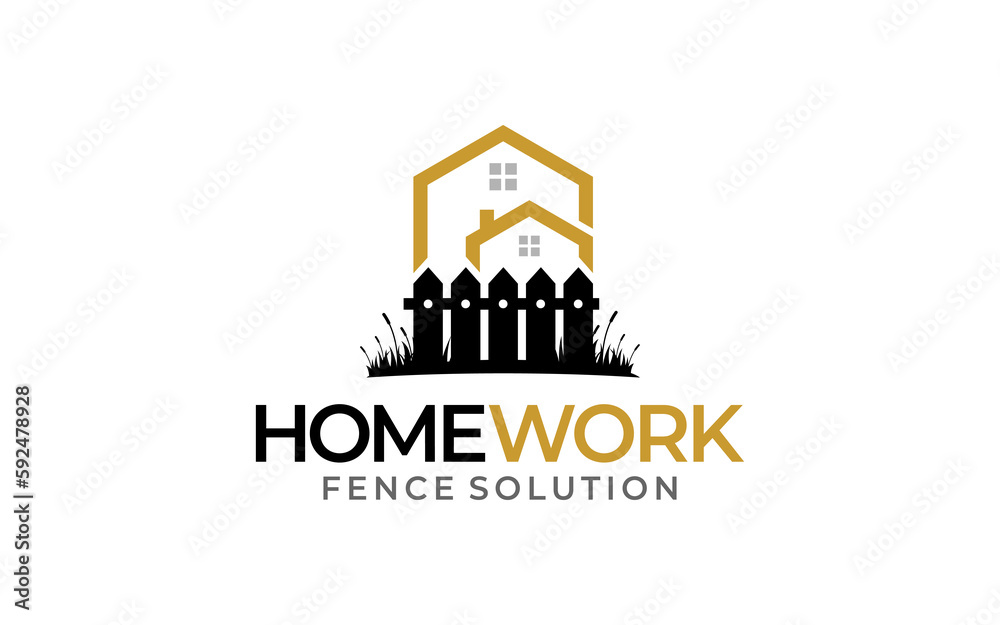 Illustration graphic vector of home fence solutions logo design template