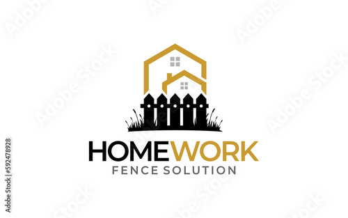 Illustration graphic vector of home fence solutions logo design template