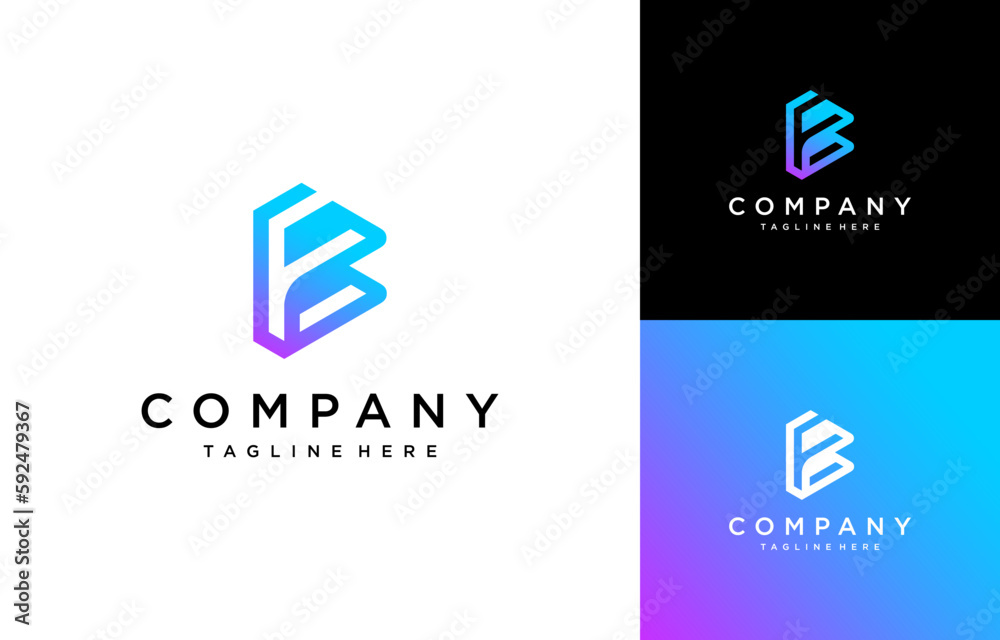 BF logo design. Initial letter BF logo design. BF logo monogram design vector template.
