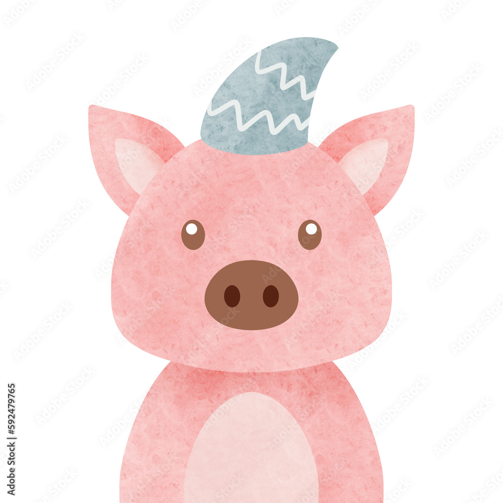 watercolor birthday animal illustration watercolor birthday animal illustration