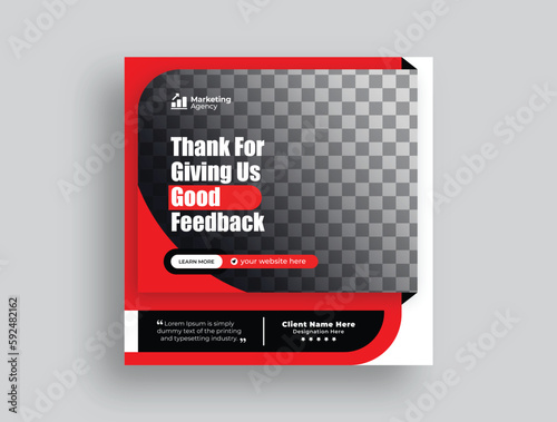 Testimonials of clients and customer feedback suitable for covers, web banners, and social media post templates with color variations