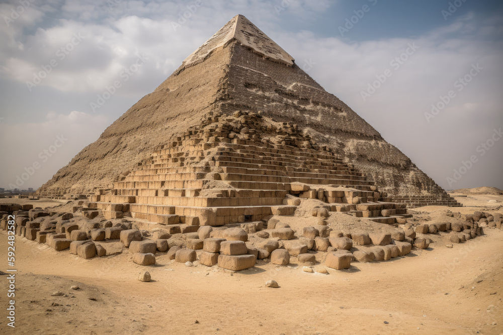 pyramid of giza created with Generative AI technology