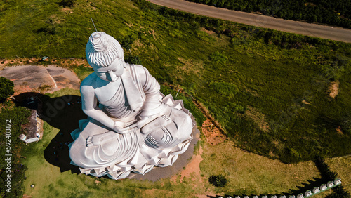 Photography Morro da Vargem Zen Monastery - entrance and buddha monument - located in the ci
