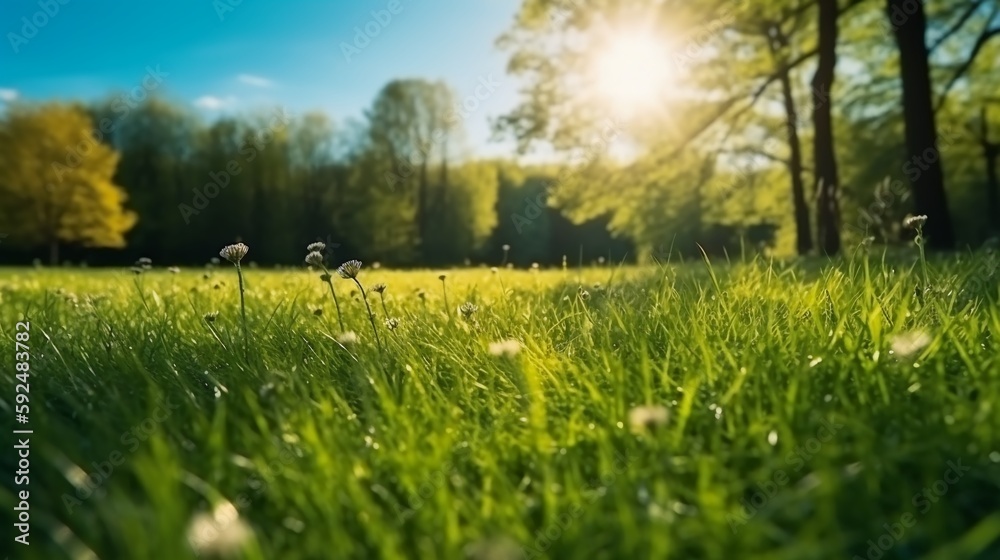 Beautiful blurred background image of spring nature. AI generative Beautiful blurred background image of spring nature. AI generative