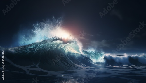 storm over the sea, wave background