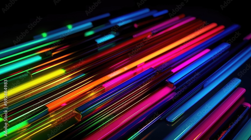 Abstract Mix Hologram and neon, vibrant metallic colors background. generative ai Abstract Mix Hologram and neon, vibrant metallic colors background. generative ai