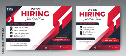 Job vacancy templates. We are hire jobs that are used on social media content.	